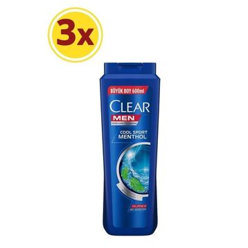 Clear Men 3x600 ml Cool Sport Menthol Erkek Şampuan