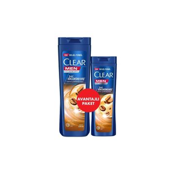 Clear Men Kepeğe Karşı Etkili Saç Dökülmesine Karşı Kahve Çekirdeği Özü 350+180 ml Şampuan