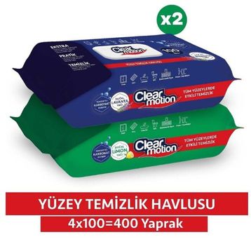 Clear Motion 100 Yüzey Temizlik Havlusu (2 adet)