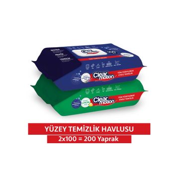 Clear Motion 100 Yüzey Temizlik Havlusu (2 adet)
