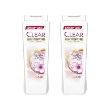 Clear Yumuşak ve Parlak Kiraz Çiçeği Kadın 2x600 ml Şampuan