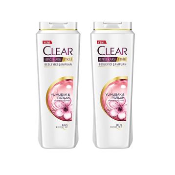 Clear Yumuşak ve Parlak Kiraz Çiçeği Kadın 2x600 ml Şampuan