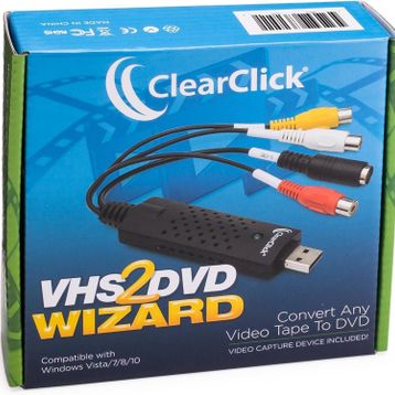 ClearClick VHS'den DVD'ye Sihirbazı USB Video Yakalayıcı