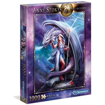 Clementoni 39525 Anne Stokes Dragon Mage 1000 Parça Yetişkin Puzzle