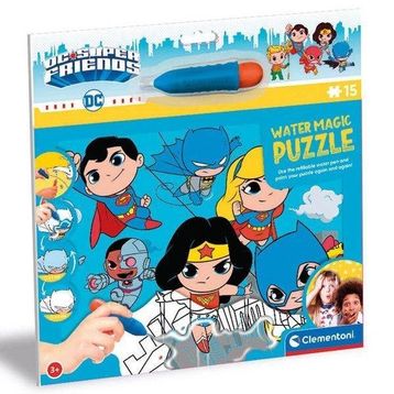 Clementoni DC Super Friends 22243 15 Parça Water Magic Frame Puzzle