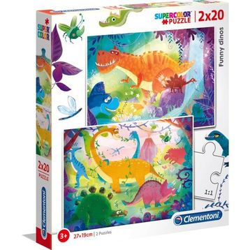 Clementoni Funny Dinos 2 x 20 Parça Puzzle