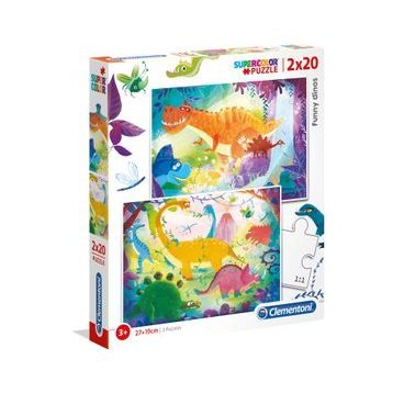 Clementoni Funny Dinos 2 x 20 Parça Puzzle