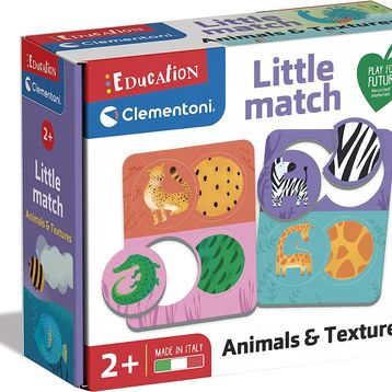 Clementoni Little Match - Hayvanlar ve Dokular Puzzle