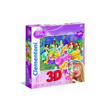 Clementoni Princess 104 Parça Simli Puzzle