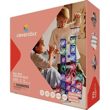 Cleverclixx Ball Run Creative Pack Pastel 70 Parça 3+ Yaş Manyetik Blok