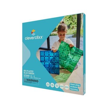 Cleverclixx Big Plates Mavi Yeşil 2 Parça 3+ Yaş Yapı Oyuncağı