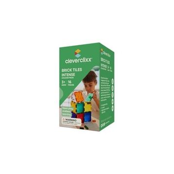 Cleverclixx Brick Tiles Pack Intense 16 Parça 3+ Yaş Manyetik Blok