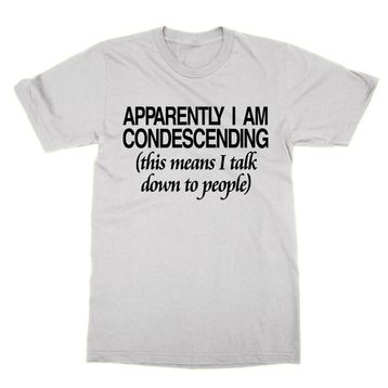 Clique Clothing Apparently I'm Condescending Beyaz Erkek T-Shirt
