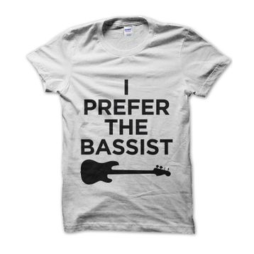 Clique Clothing I Prefer The Bassist Beyaz Erkek T-shirt