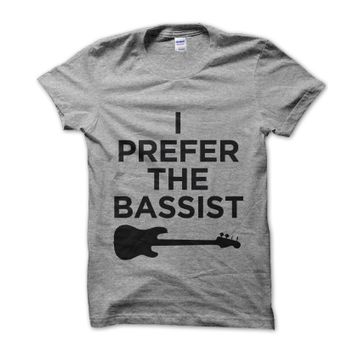 Clique Clothing I Prefer The Bassist Gri Erkek T-shirt