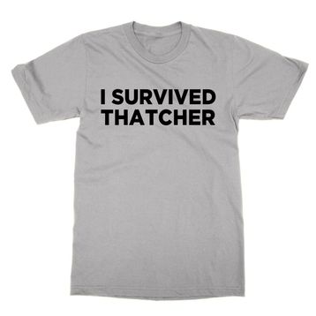 Clique Clothing I Survived Thatcher Gri Erkek T-shirt