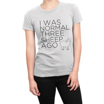 Clique Clothing I Was Normal Three Sheep Ago Beyaz Erkek T-shirt