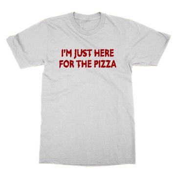 Clique Clothing I'm Just Here For the Pizza Beyaz Erkek T-shirt