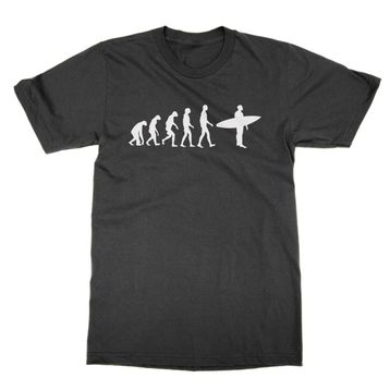 Clique Clothing Sörfçü Tişörtünün Evrimi Siyah Erkek T-shirt