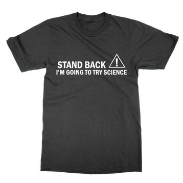 Clique Clothing Stand Back I'm Going to Try Science Siyah Erkek T-Shirt