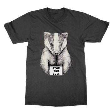 Clique Clothing Stop The Cull Badger Protest Siyah Erkek T-shirt