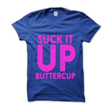 Clique Clothing Suck It Up Buttercup Mavi Erkek T-shirt