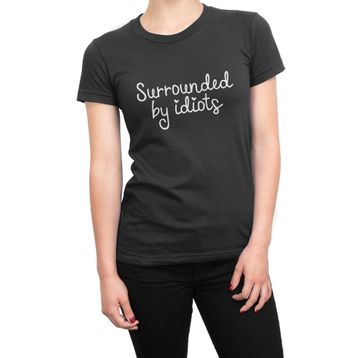 Clique Clothing Surrounded By Idiots Siyah Erkek T-shirt
