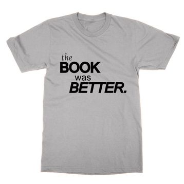 Clique Clothing The Book Was Better Gri Erkek T-shirt