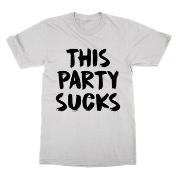 Clique Clothing This Party Sucks Beyaz Erkek T-shirt