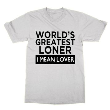 Clique Clothing Worlds Greatest Loner I Mean Lover Beyaz Erkek T-shirt