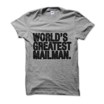 Clique Clothing Worlds Greatest Mailman Gri Erkek T-shirt