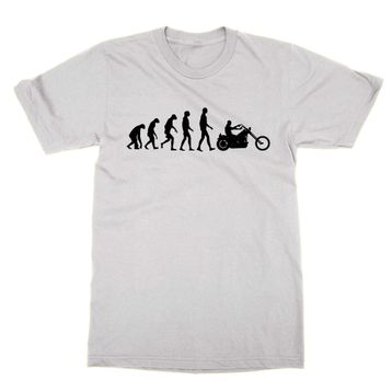 Cliquewear Bisikletçi Tişörtünün Evrimi Beyaz Erkek T-shirt
