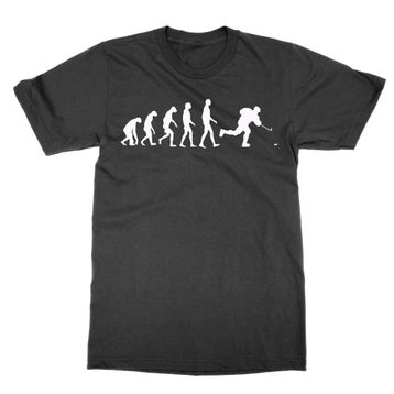 Cliquewear Buz Hokeyi Oyuncusunun Evrimi Siyah Tişört