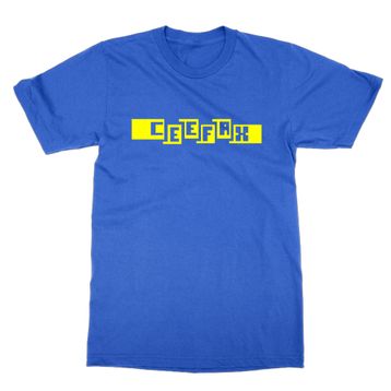 Cliquewear Ceefax Logolu Retro Nostalji Mavi Erkek T-shirt
