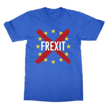 Cliquewear Frexit French Exit Europe France Out of EU Mavi Erkek T-shirt