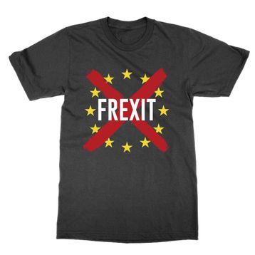 Cliquewear Frexit French Exit Europe France Out of EU Siyah Erkek T-Shirt