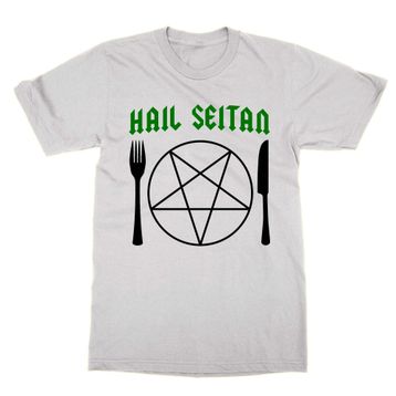 Cliquewear Hail Seitan Vegan Beyaz Erkek T-shirt