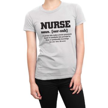 Cliquewear Hemşire Tanımlı Beyaz Erkek T-shirt