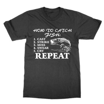 Cliquewear How to Catch Fish Siyah Erkek T-Shirt