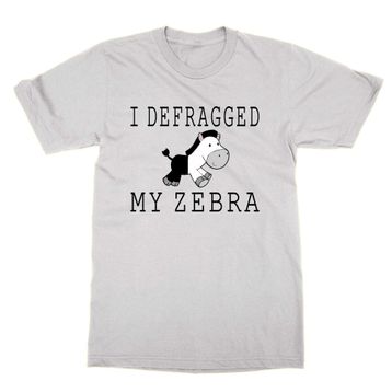 Cliquewear I Defragged My Zebra Beyaz Erkek T-shirt