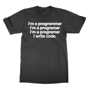 Cliquewear I'm a Programer I Write Code Siyah Erkek T-shirt