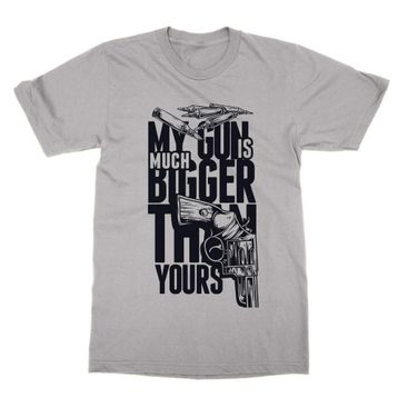Cliquewear My Gun İs Much Bigger Than Yours Gri Erkek T-shirt