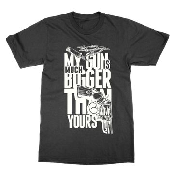 Cliquewear My Gun is Much Bigger Than Yours Siyah Erkek T-shirt