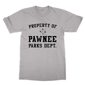 Cliquewear Property of Pawnee Gri Erkek T-shirt