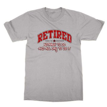 Cliquewear Retired Nothing To Do and All Day To Do İt Gri Erkek T-shirt