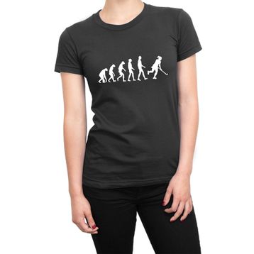 Cliquewear Saha Hokeyi Oyuncusunun Evrimi Siyah Erkek T-shirt