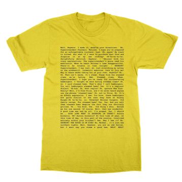 Cliquewear Steamed Hams Yazılı Sarı Erkek T-shirt