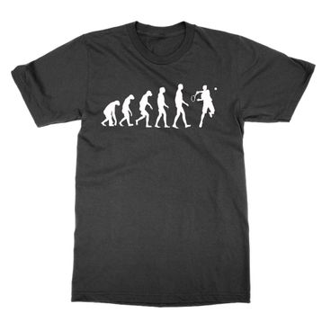 Cliquewear Tenis Oyuncusunun Evrimi Siyah Erkek T-shirt