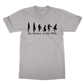 Cliquewear The Ministry of Silly Walks Gri Erkek T-Shirt