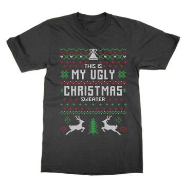 Cliquewear This is My Ugly Christmas Siyah Erkek T-shirt